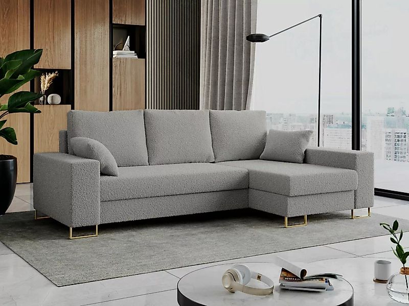 MKS MÖBEL Ecksofa DORIAN, L-Form Couch mit Bettkasten und Schlaffunktion günstig online kaufen