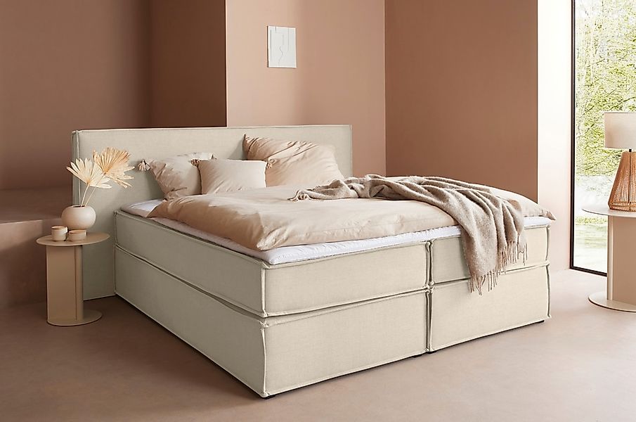 LeGer Home by Lena Gercke Boxspringbett "Yuma" incl. Topper, in 4 Breiten, günstig online kaufen