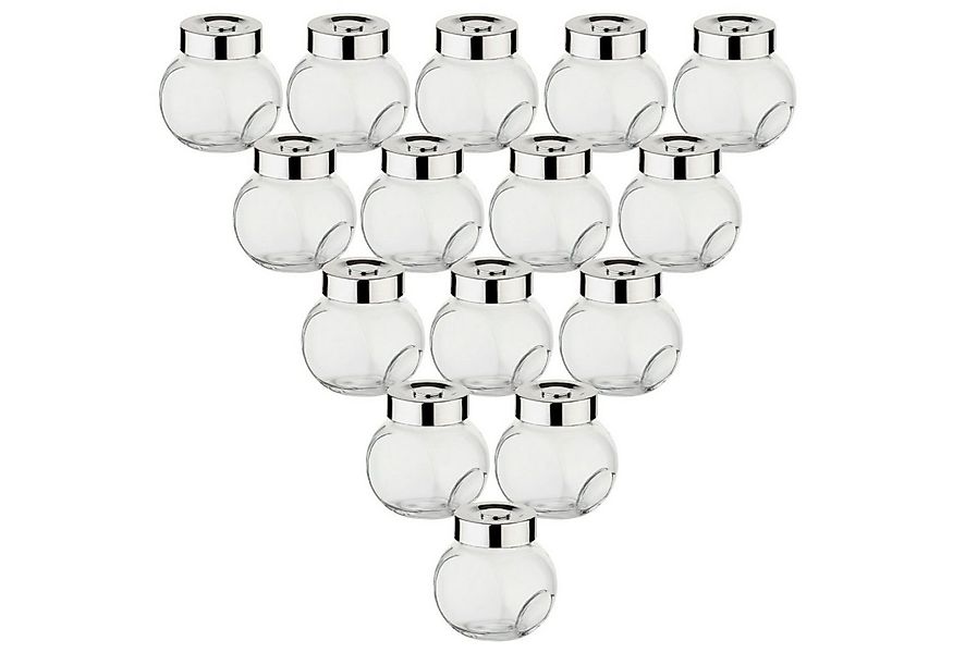 gouveo Gewürzbehälter Gewürzgläser mit Schraubdeckel silberfarben - Kleines günstig online kaufen