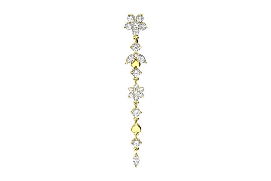 PIERCINGLINE Bauchnabelpiercing Chirurgenstahl Bananabell BLUMENRANKE (Bana günstig online kaufen