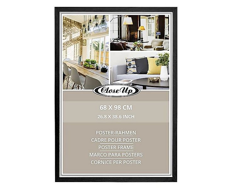 Close Up Bilderrahmen Posterrahmen 68 x 98 cm Holzdekor schwarz günstig online kaufen
