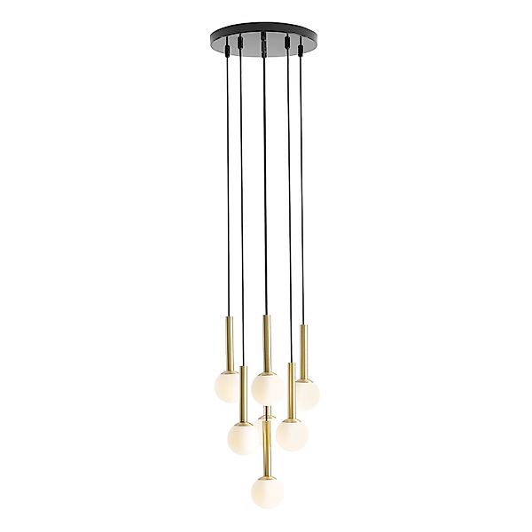 Pendelleuchte RIU 7 RING BLACK BRASS 1103T1 günstig online kaufen