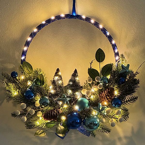 Online-Fuchs Dekokranz Türkranz Weihnachtskranz mit LED günstig online kaufen