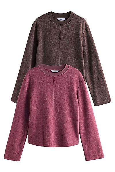 Next Rundhalspullover Weicher, gerippter Rundhalspullover, 2er-Pack (2-tlg) günstig online kaufen