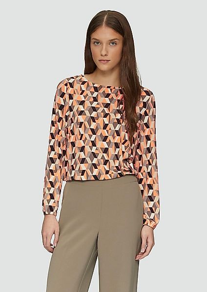 s.Oliver Langarmshirt T-Shirt O-Shape-Shirt aus Viskosemix günstig online kaufen