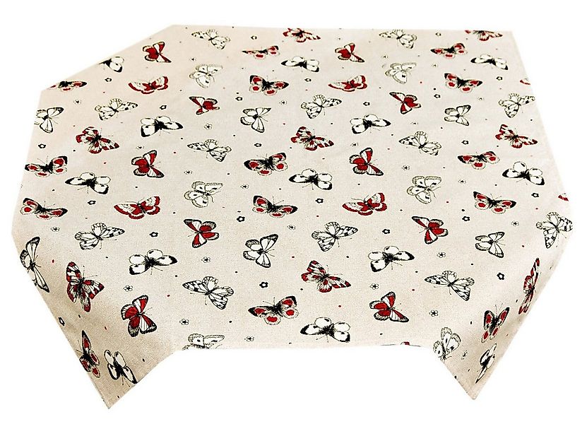 Lashuma Mitteldecke Schmetterling, Tischdecke bedruckt, Tischtuch 80x80 cm günstig online kaufen