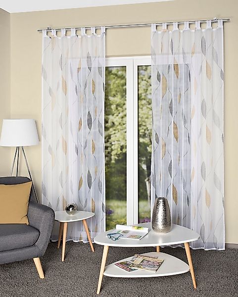 HOME WOHNIDEEN Vorhang PAOLO (1 St), Schlaufen, transparent, Voile, Schlauf günstig online kaufen