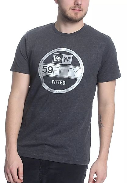 New Era T-Shirt Herren NE VISOR STICKER TEE Grau Silber günstig online kaufen
