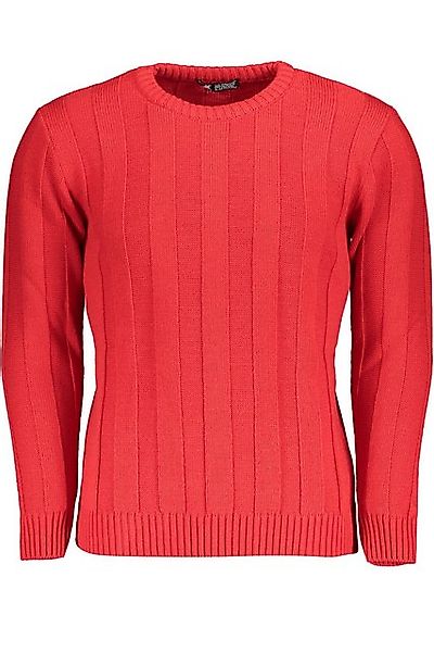 U.S. GRAND POLO Strickpullover Moderner Herrenpullover in Rot mit Kontrastd günstig online kaufen