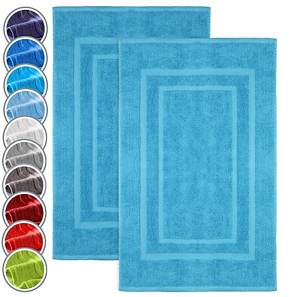 NatureMark Badematte 2er-Set Badvorleger 50x80cm, strapazierfähig, günstig online kaufen