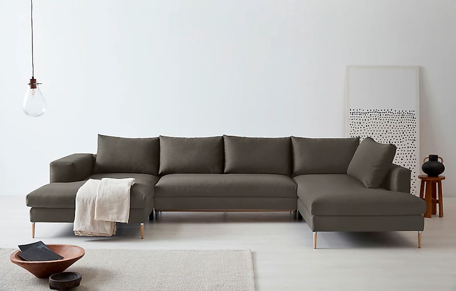 OTTO products Wohnlandschaft "Finnja, viel Platz, wahlweise Bettfunktion un günstig online kaufen