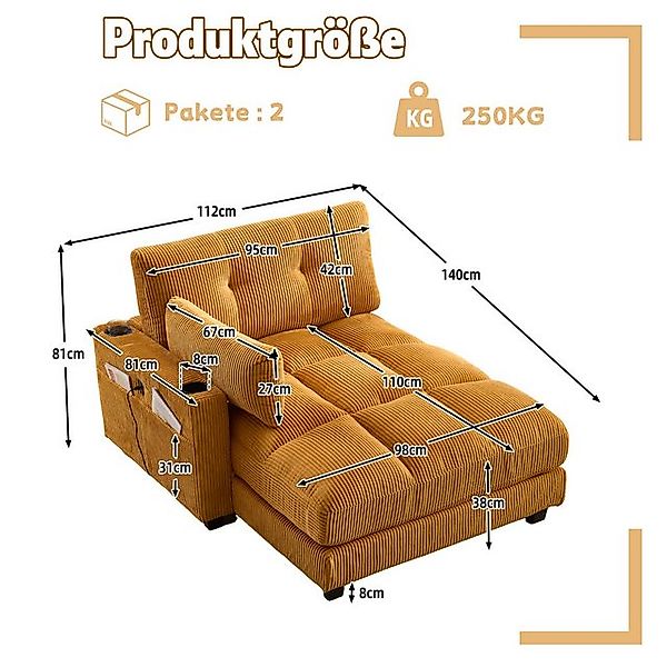 HAUSS SPOLE Schlafsofa Ecksofa Relaxsofa Polstermöbel mit Becherhaltern&USB günstig online kaufen