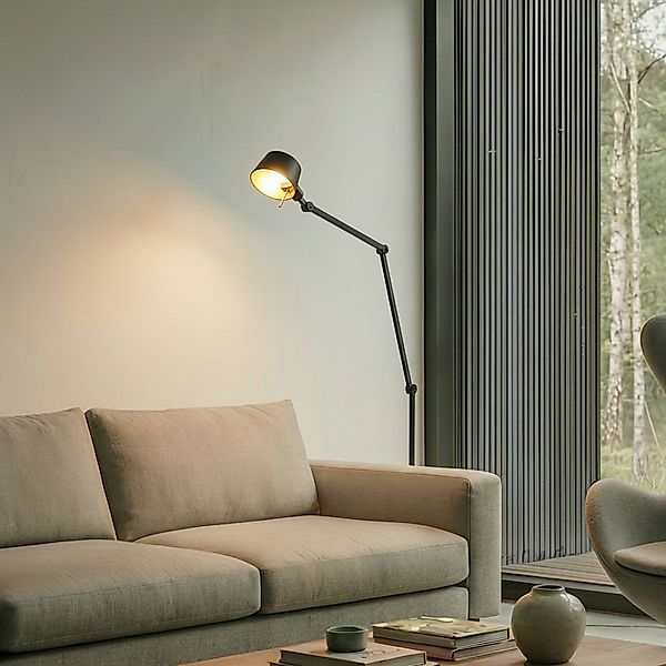 Lucande Stehleuchte Silka, 216 cm, schwarz, verstellbar, E27 günstig online kaufen