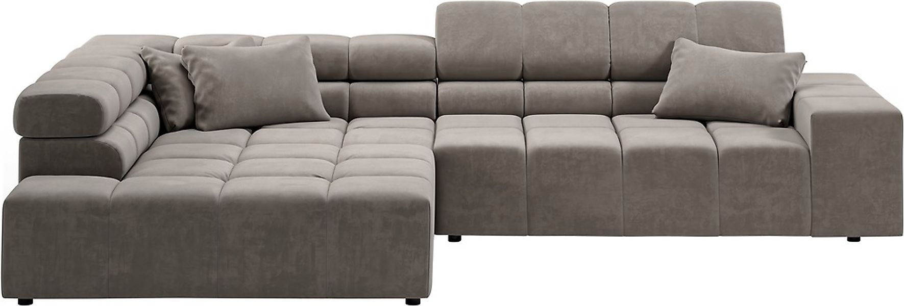 INOSIGN Ecksofa "Ancona incl. Kopfteilverstellung, Zierkissen Breite 319cm, günstig online kaufen
