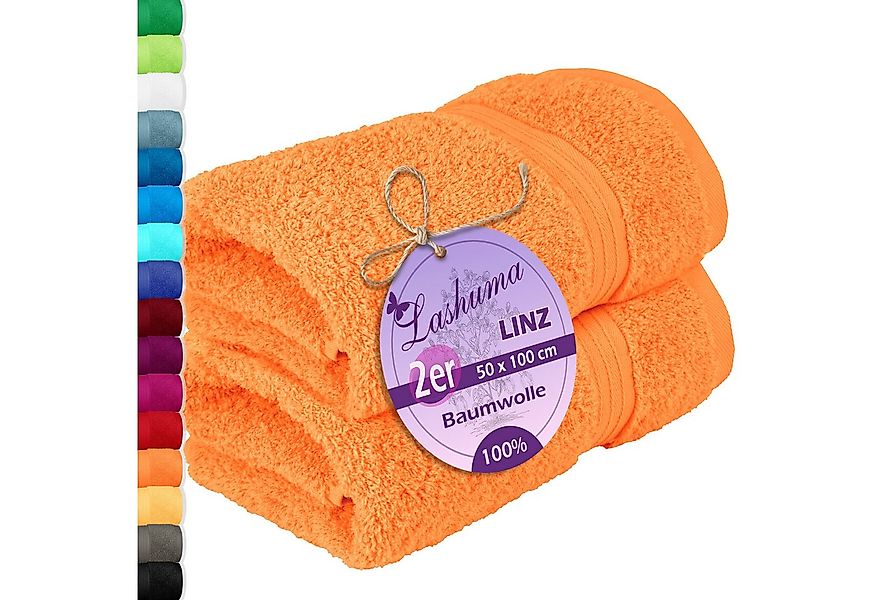 Lashuma Handtücher Linz, Frottee (2-St), Frottee Handtücher orange 50x100 c günstig online kaufen