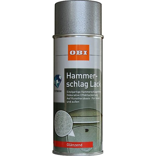 OBI Hammerschlag Lack Spray Silber glänzend 400 ml günstig online kaufen