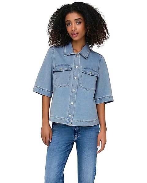 ONLY Jeanshemd trendiges Denim Hemd im casual Look günstig online kaufen