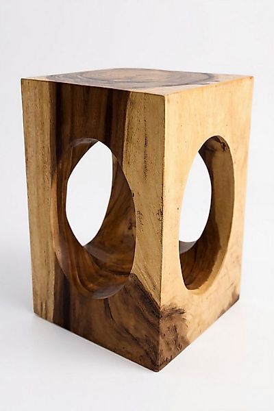 FaHome Beistelltisch Holz – Couchtisch Blumenhocker Hocker - (Eckig mit O-A günstig online kaufen