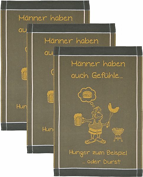 ROSS Geschirrtuch "Männer haben auch Gefühle… Hunger zum Beispiel oder Durs günstig online kaufen