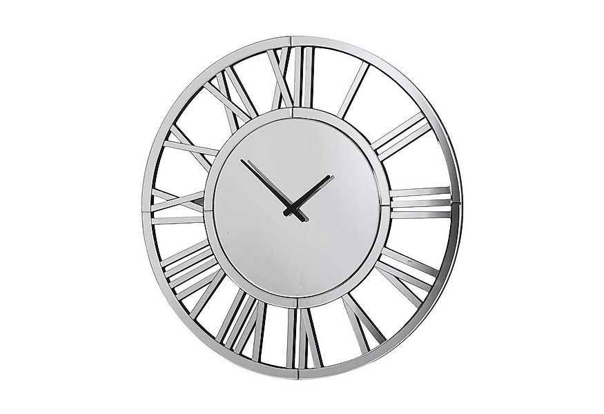 Yorbay Wanduhr Runde Spiegel-Wanduhr mit Romischen Ziffern & Holzrückwand ( günstig online kaufen