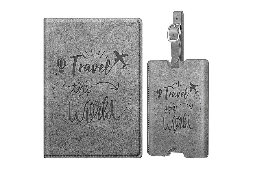 Fintie Mini Geldbörse Reisepasshülle und Gepäckanhänger Set, Reisepass Impf günstig online kaufen