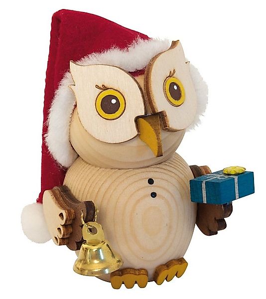 Kuhnert Dekofigur Mini-Eule als Weihnachtsmann - aus Holz gefertigt - ca. 7 günstig online kaufen