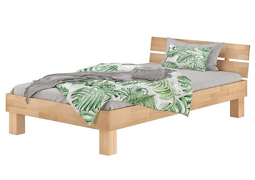 ERST-HOLZ Bett Breiteres Einzelbett Gästebett Buche massiv Überlänge 120x22 günstig online kaufen