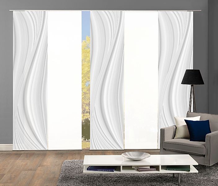 HOME WOHNIDEEN Schiebegardine LAURINA 5er SET, günstig online kaufen