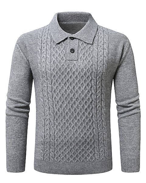 Allthemen Strickpullover mit grober Strickstruktur Uni günstig online kaufen