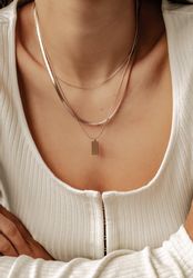 Hey Happiness Collier-Set Layer Geo Schlangenketten, günstig online kaufen