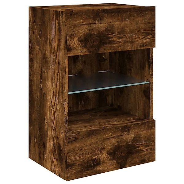 vidaXL TV-Wandschrank mit LED-Leuchten Räuchereiche 40x30x60,5 cm 837086 günstig online kaufen