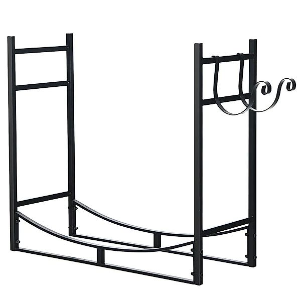 Costway Kaminholzregal mit Anzündholzhaltern 84 x 33 x 76 cm günstig online kaufen