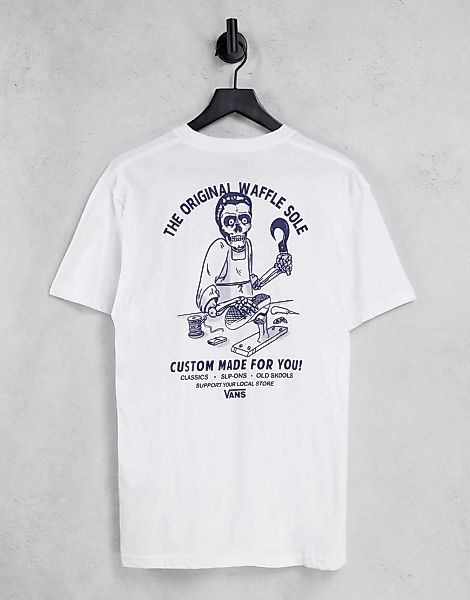 Vans – Store 66 – T-Shirt mit Print auf der Rückseite in Weiß günstig online kaufen
