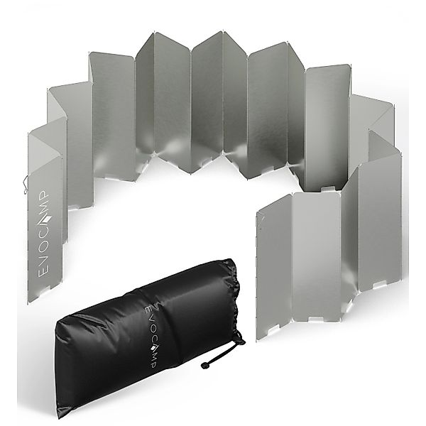 Evocamp Windschutz für Gaskocher 22 Lamellen Spirituskocher Outdoor Camping günstig online kaufen