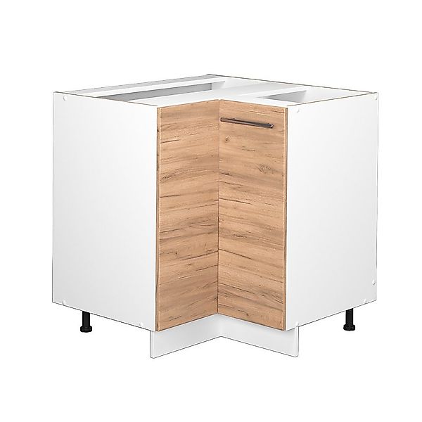 Vicco Eckunterschrank Fame-Line, Goldkraft Eiche/Weiß, 80.5 günstig online kaufen