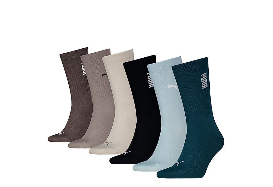 PUMA Socken (6-Paar) mit Rippenbündchen, Logo und Schriftzug günstig online kaufen