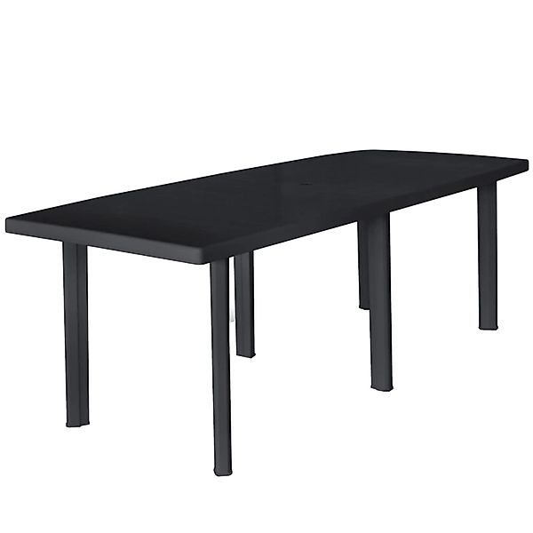 vidaXL Gartentisch Anthrazit 216x90x72 cm Kunststoff 45597 günstig online kaufen