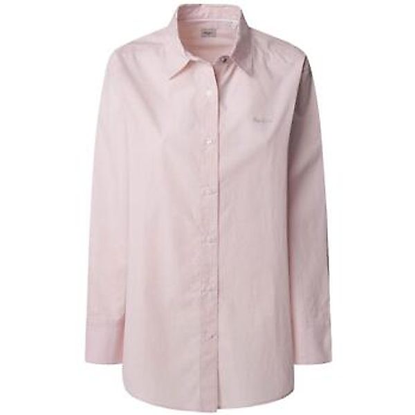 Pepe Jeans Hemdbluse mit Ton-in-Ton Logostickerei günstig online kaufen