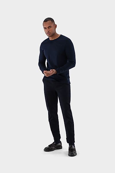 T-Shirt Langarm mit Rundhals Slim Fit günstig online kaufen