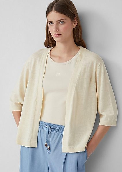 s.Oliver Cardigan Strickjacke Feinstrickcardigan aus Baumwolle mit 3/4-Ärme günstig online kaufen