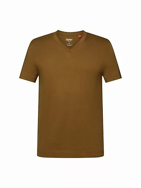 Esprit Collection T-Shirt Jersey-T-Shirt mit V-Ausschnitt, 100 % Baumwolle günstig online kaufen