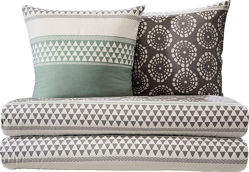 Erwin Müller Bettwäsche Wendebettwäsche Sparpaket 4-teilig, Biber, Streifen günstig online kaufen