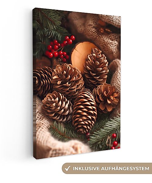 OneMillionCanvasses® Leinwandbild Tannenzapfen - Baum - günstig online kaufen