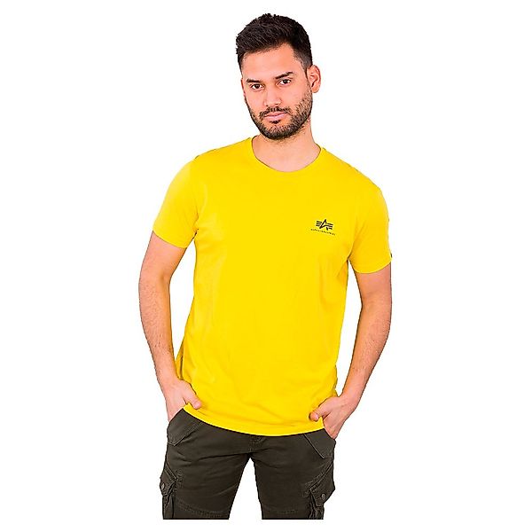 Alpha Industries Basic Small Logo Kurzärmeliges T-shirt S Empire Yellow günstig online kaufen