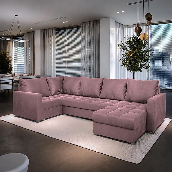 Masseno Ecksofa LORIVO mit Schlaffunktion U-Form, günstig online kaufen