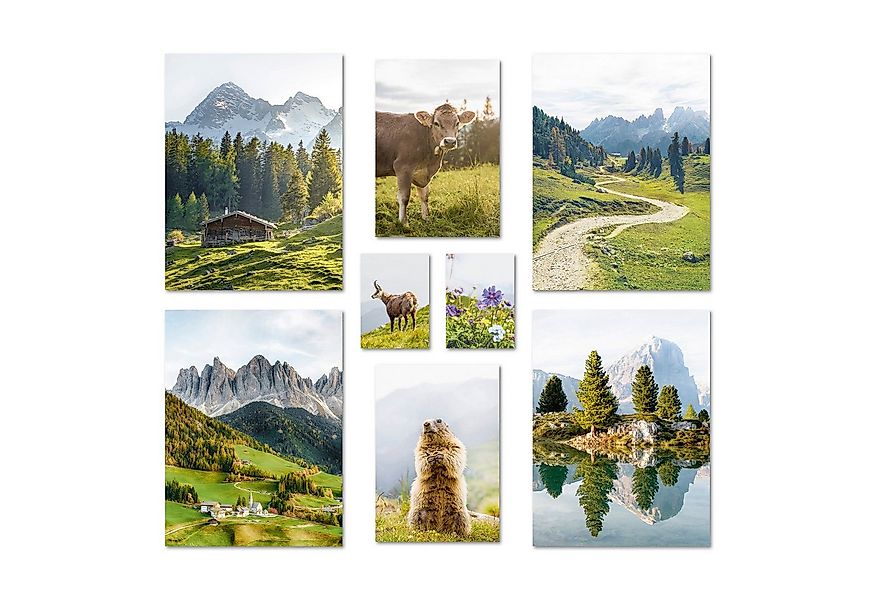 ARTFAVES Bilder-Collage Poster Set In den Bergen I mehrteilige Bilderwand I günstig online kaufen