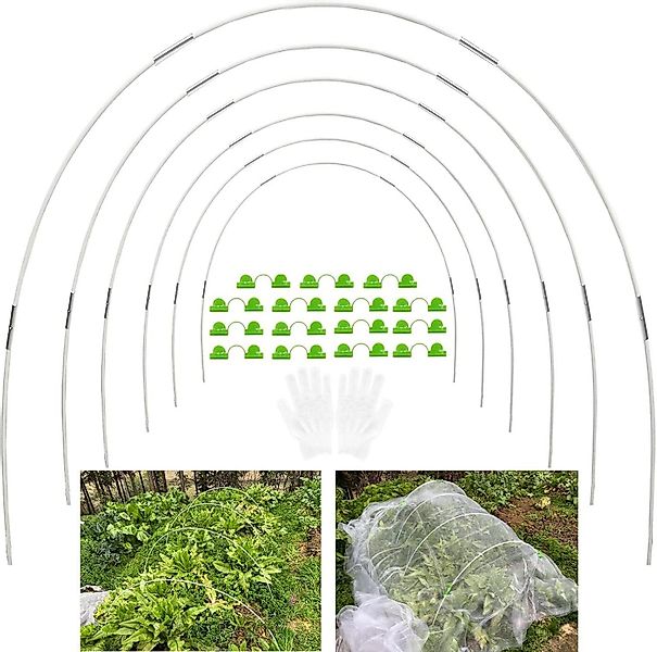 YUNSTK Hochbeet Gewächshausreifen Fiberglas 30Pcs Folientunnel günstig online kaufen