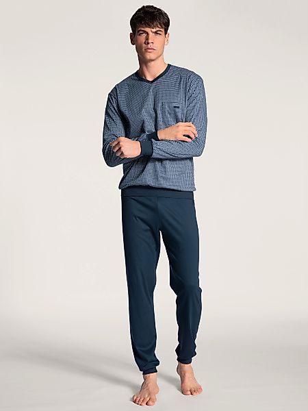 CALIDA Schlafanzug "Relax Choice", (2 tlg.), Baumwolle, langärmelig, Brustt günstig online kaufen