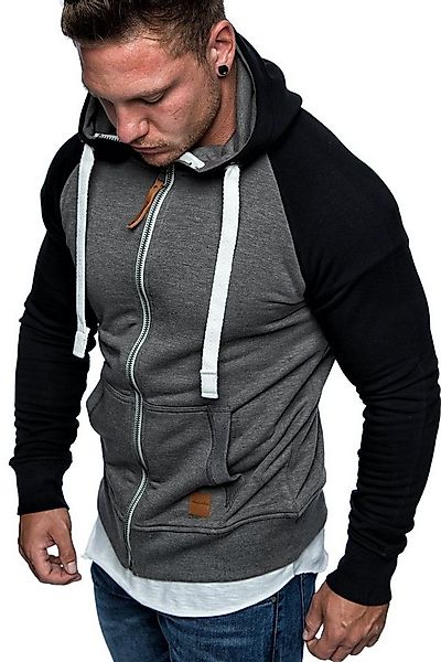 Amaci&Sons Kapuzenpullover EL CAJON Sweatjacke Herren Basic Kontrast Sweatj günstig online kaufen