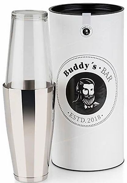 Buddys Cocktail Shaker "Buddy´s Bar - Boston" 700 ml Becher + 400 ml Glas, günstig online kaufen